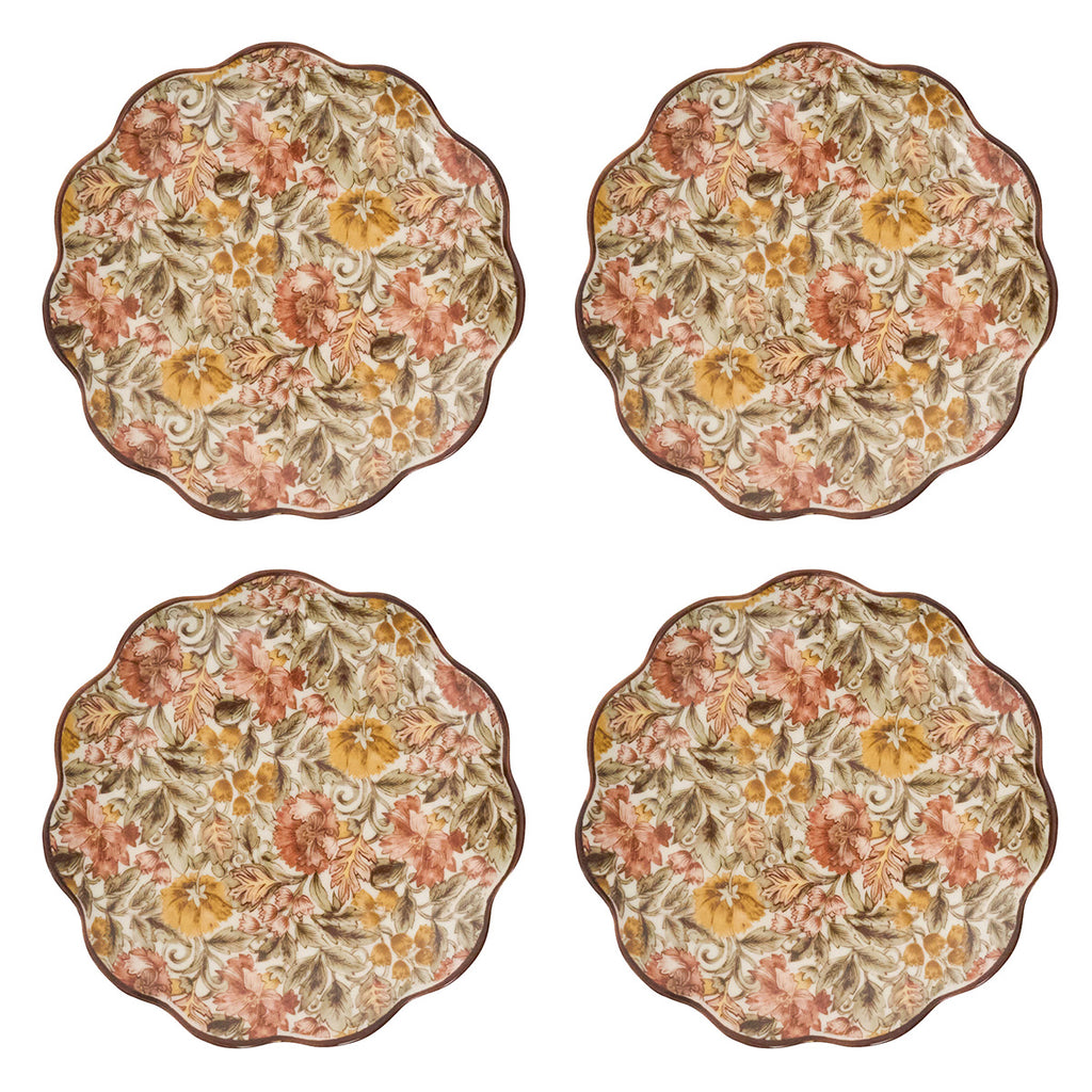 Willa Cocktail Plate in Amber, Set of 4