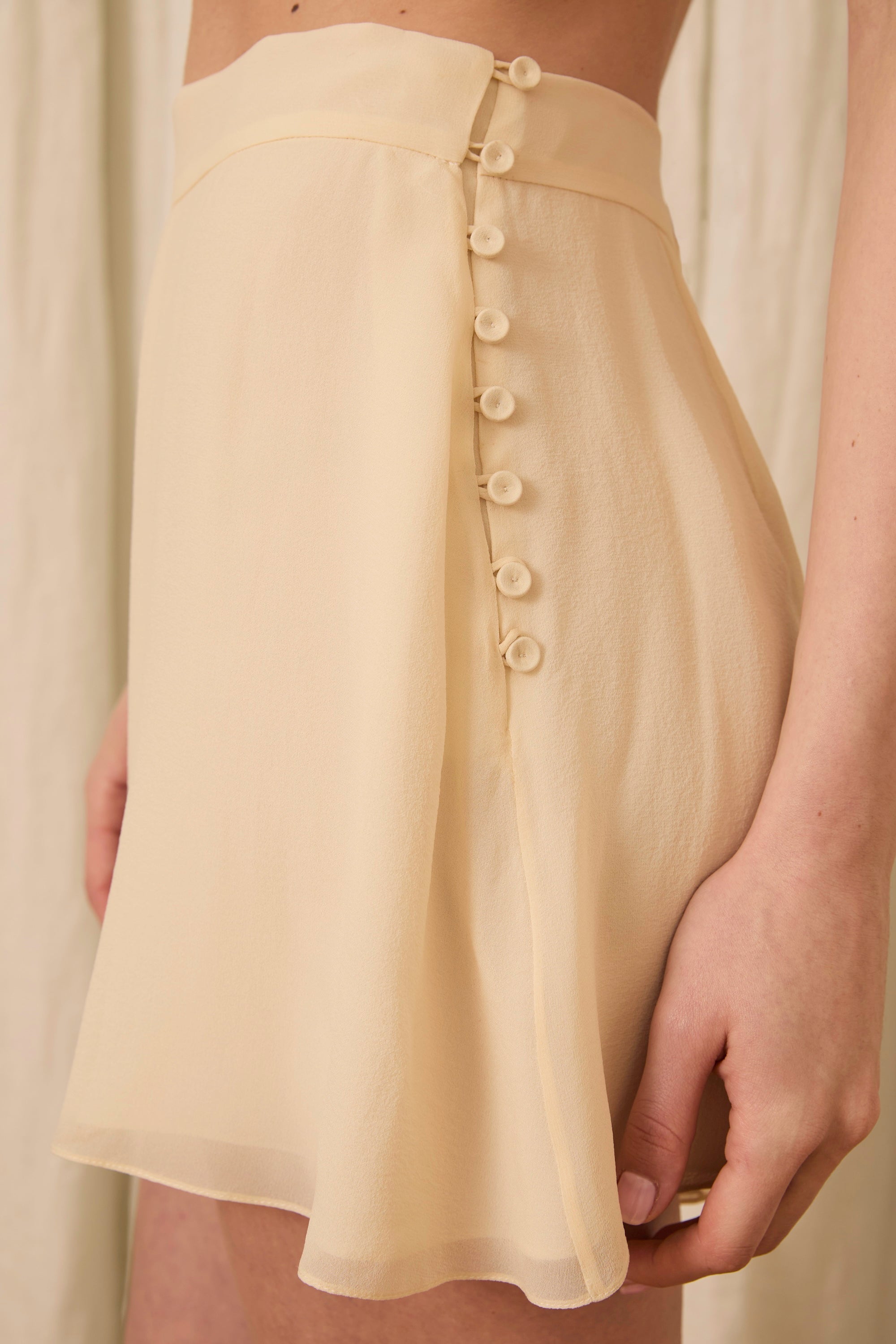 Wren Shorts in Washed Chiffon