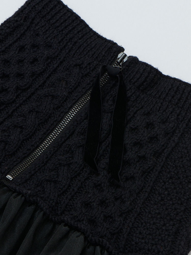 Mekas Knit Combo Drop Waist Skirt Skirt Lingua Franca