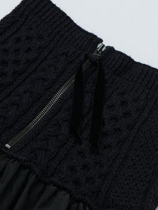 Mekas Knit Combo Drop Waist Skirt Skirt Lingua Franca