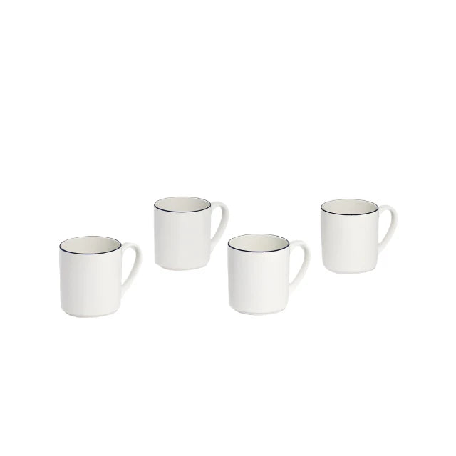 Coffee Mugs in Navy Rim