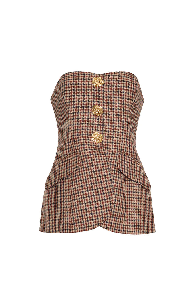 Wes Corset in Dante Plaid
