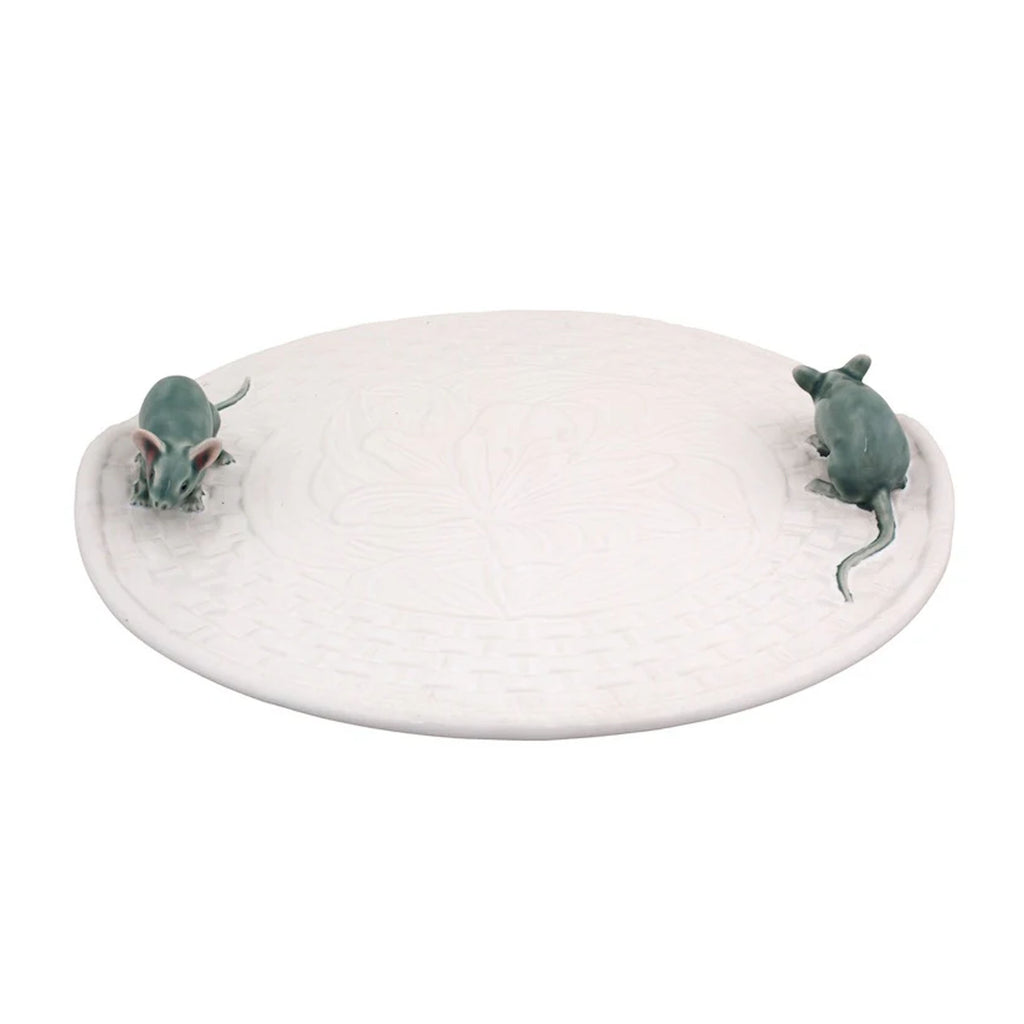 White Lily Cheese Tray with Natural Mouse