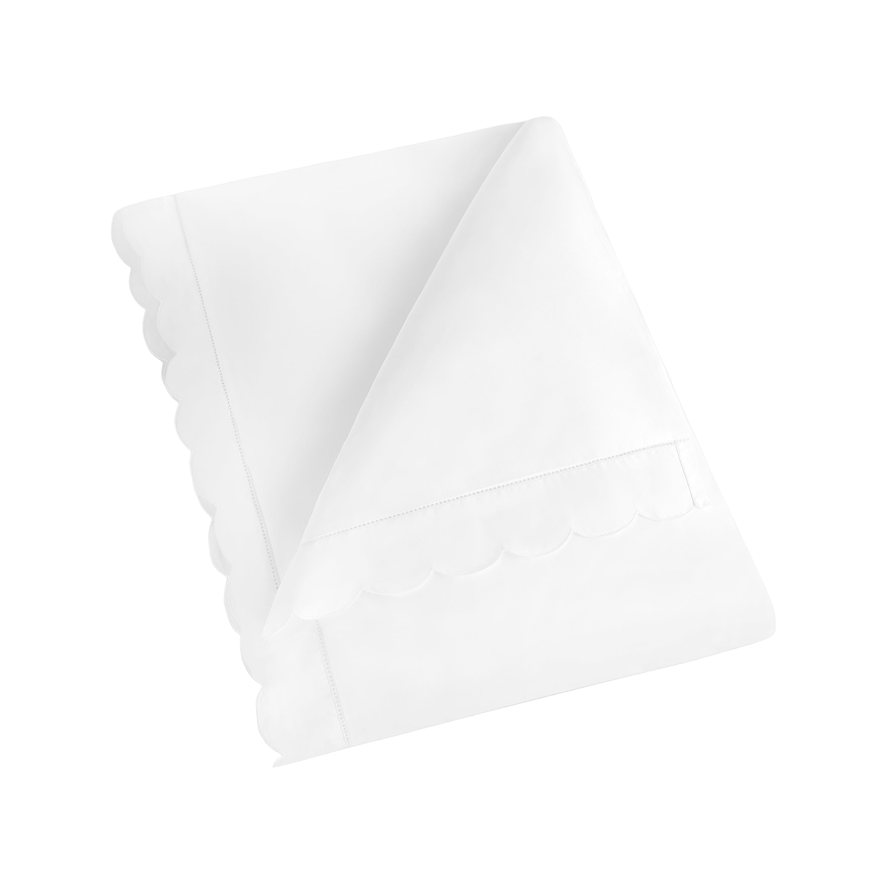 Scalloped Starlight Baby Duvet in White