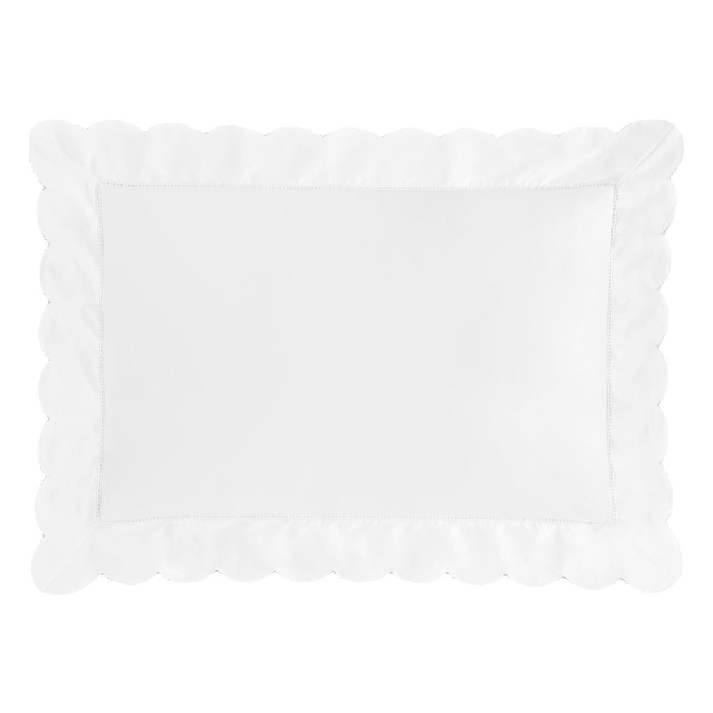 Scalloped Starlight Toddler Pillow in White