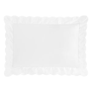 Scalloped Starlight Toddler Pillow in White