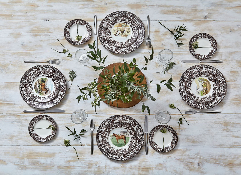 Woodland Salad Plate with Thoroughbred