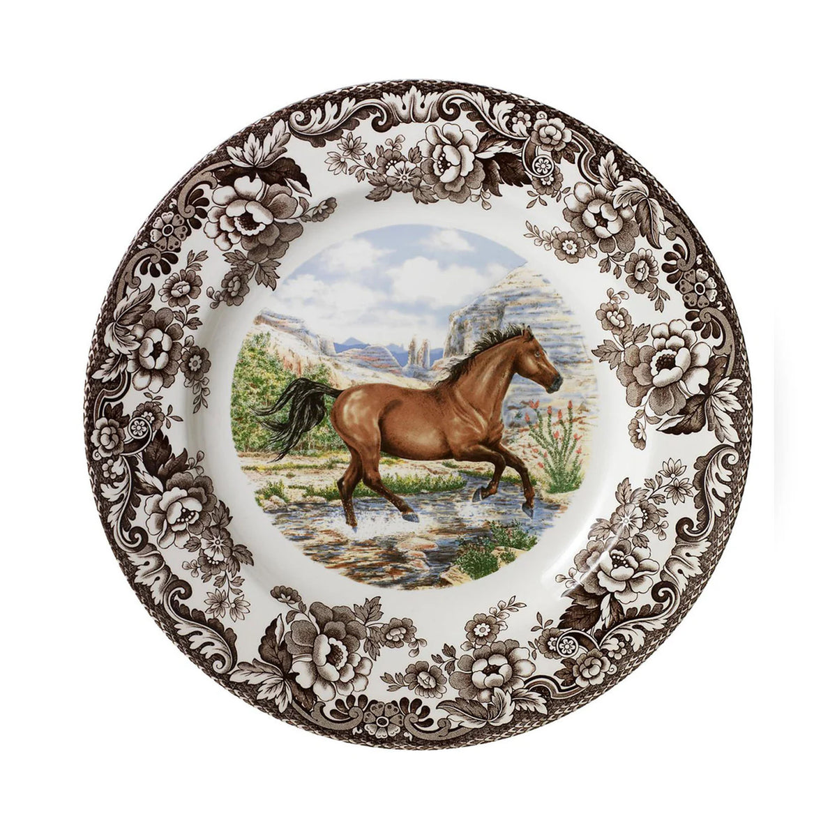 Woodland Dinner Plate with American Quarter