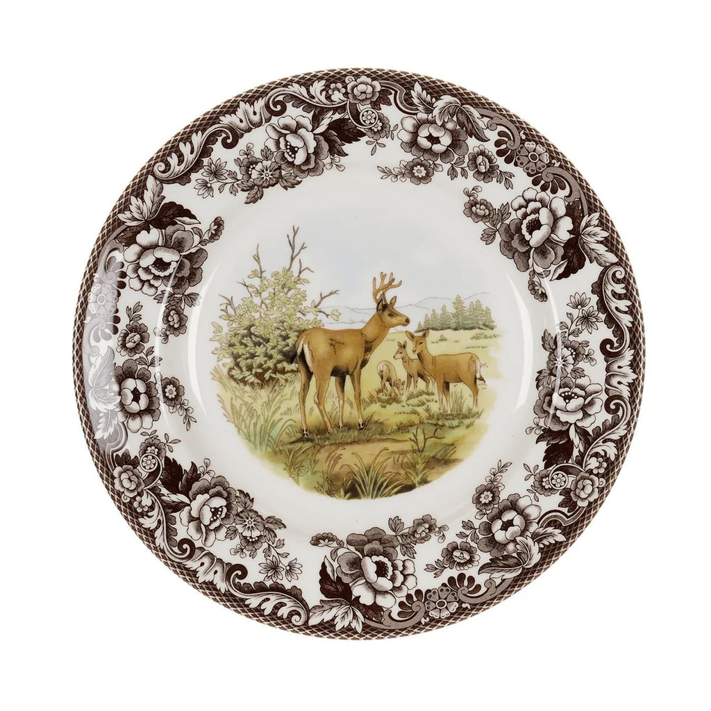 Woodland Dinner Plate with Mule Deer
