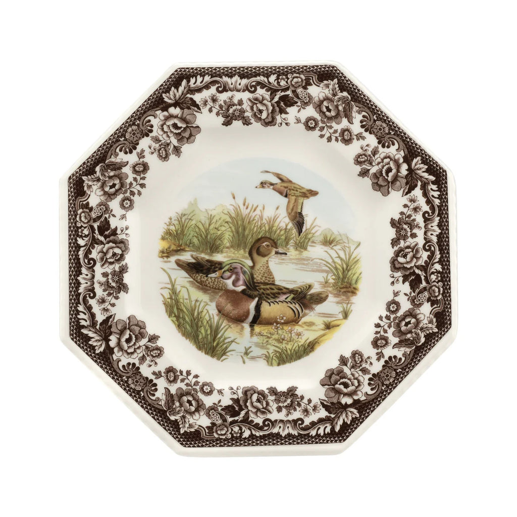 Woodland Octagonal Plate with Wood Duck