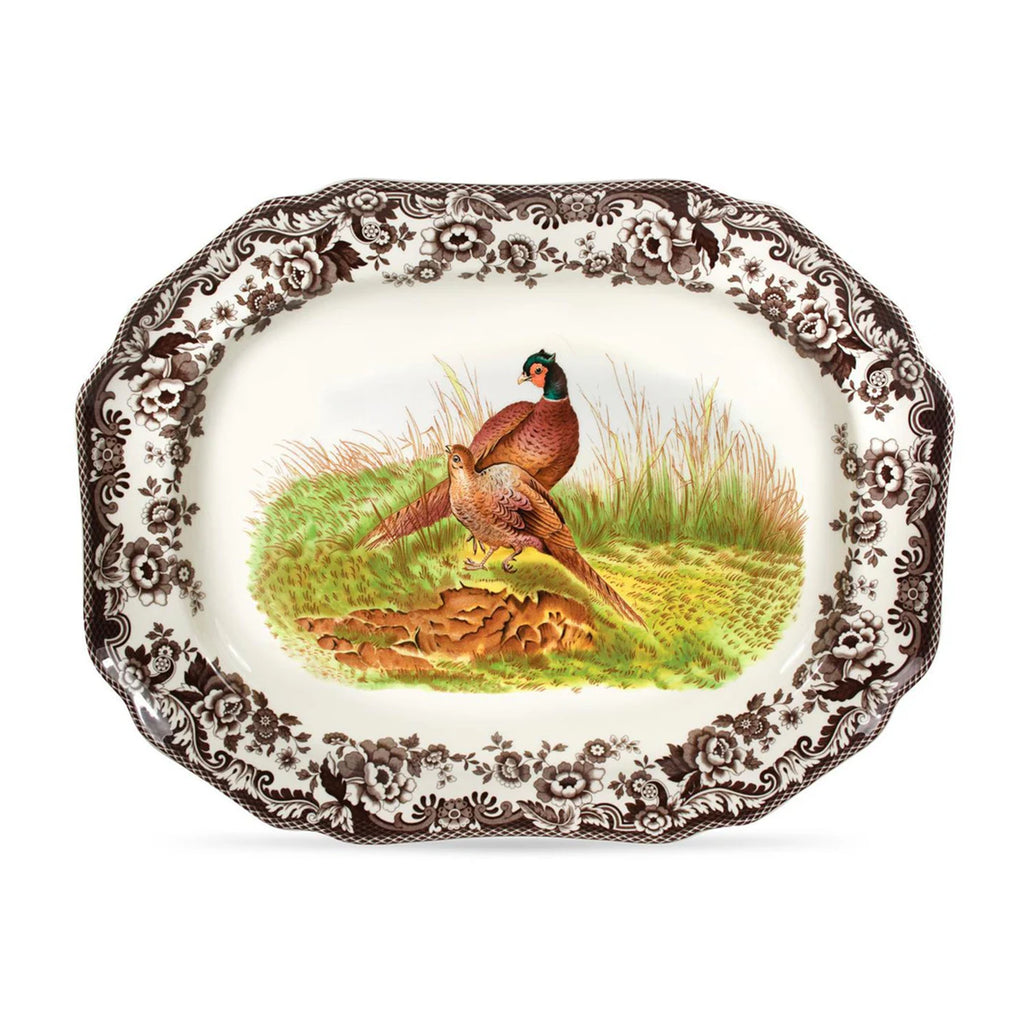 Woodland Octagonal Platter with Pheasant