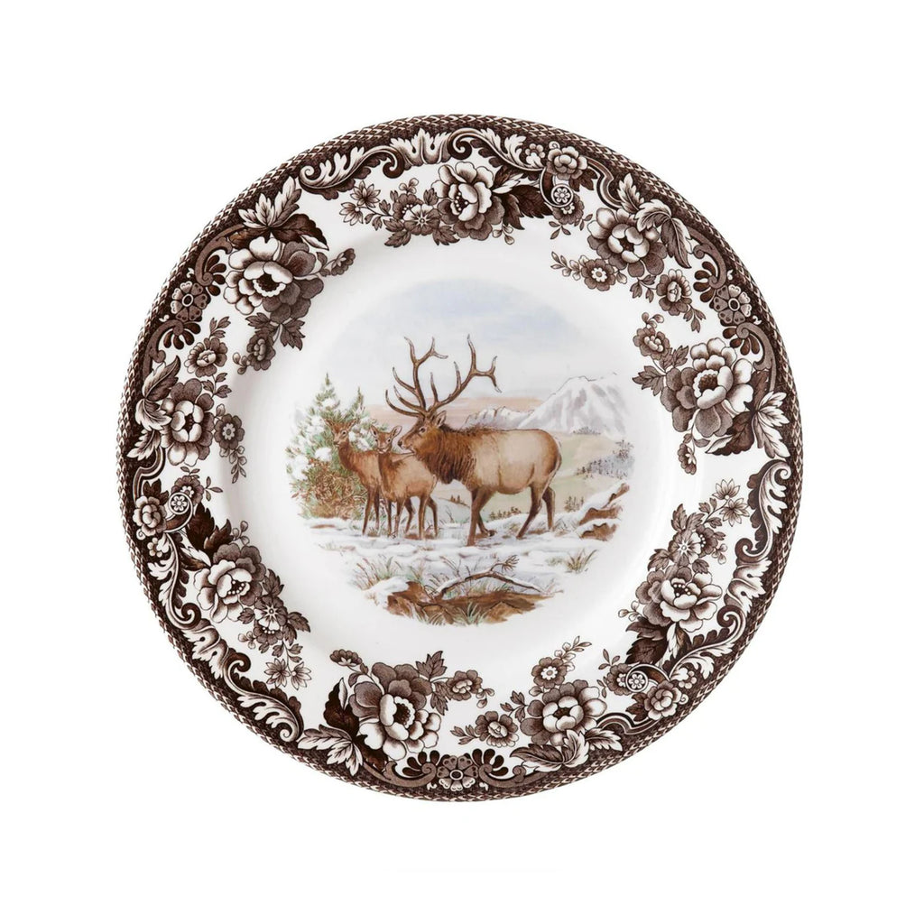 Woodland Salad Plate with Elk