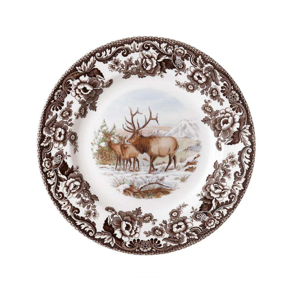 Woodland Salad Plate with Elk