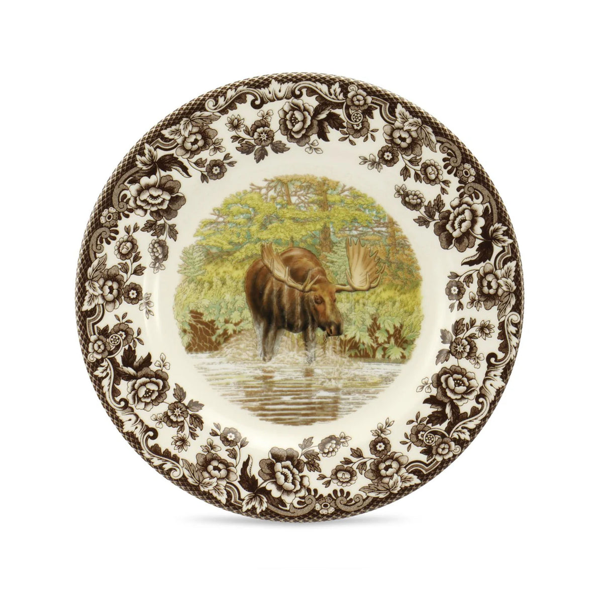 Woodland Salad Plate with Majestic Moose
