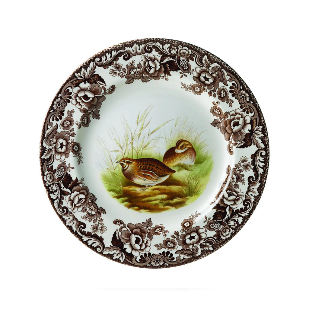 Woodland Salad Plate with Quail