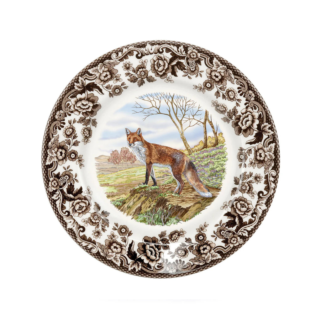Woodland Salad Plate with Red Fox