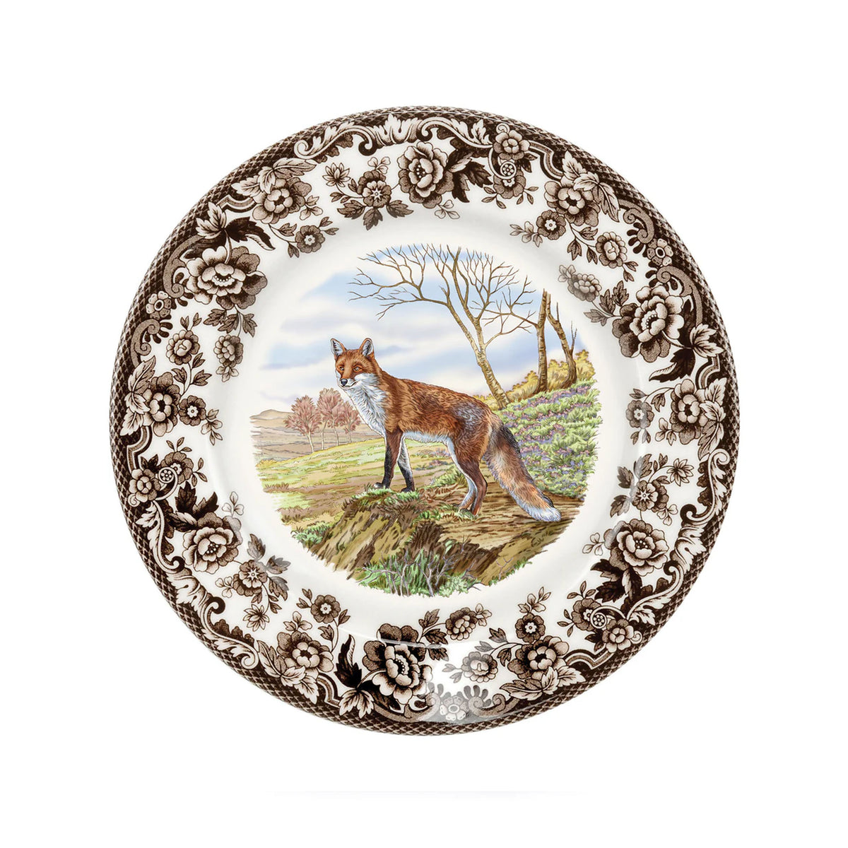Woodland Salad Plate with Red Fox