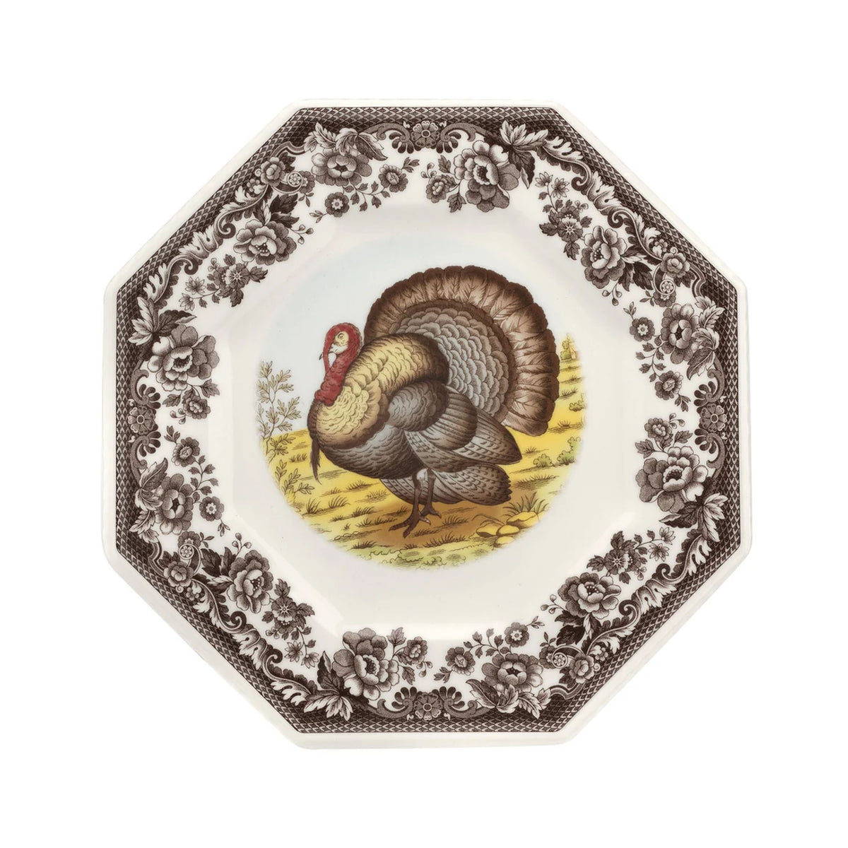 Woodland Turkey Octagonal Plate