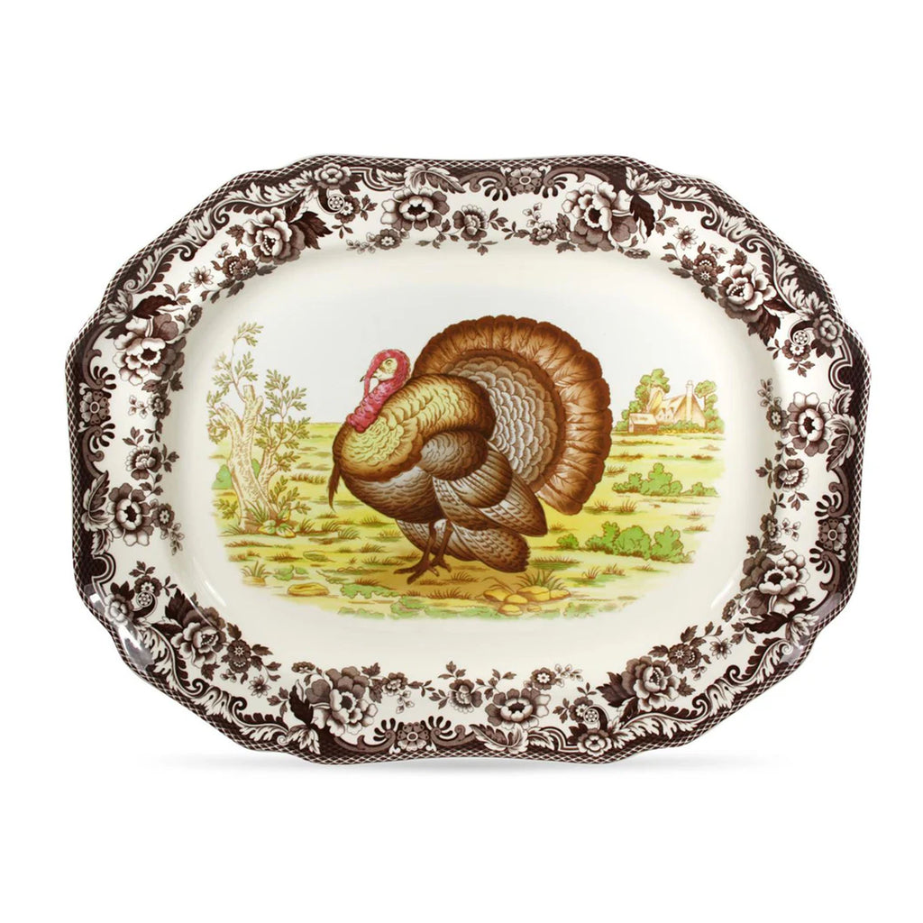 Woodland Turkey Octagonal Platter