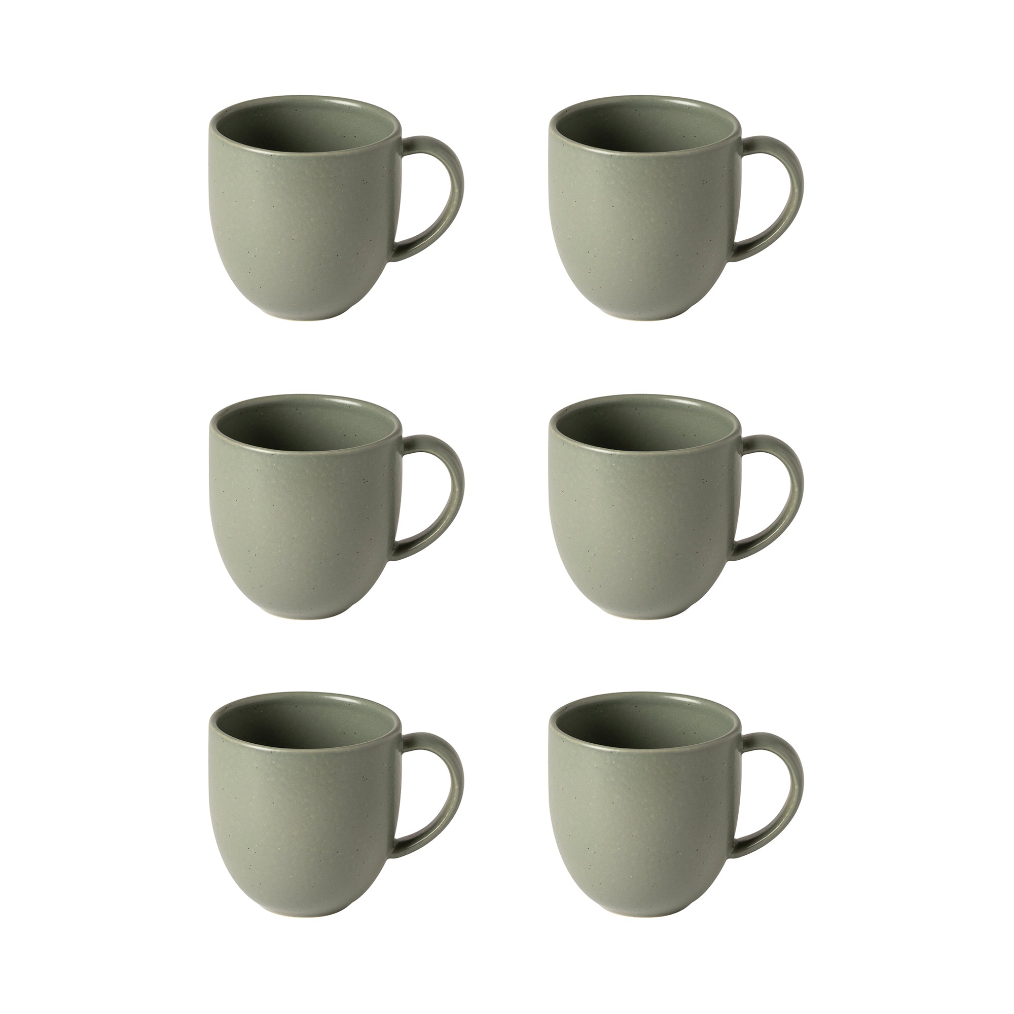 Pacifica Collection Mugs in Artichoke, Set of 6