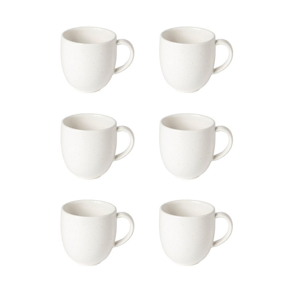 Pacifica Collection Mugs in Salt, Set of 6