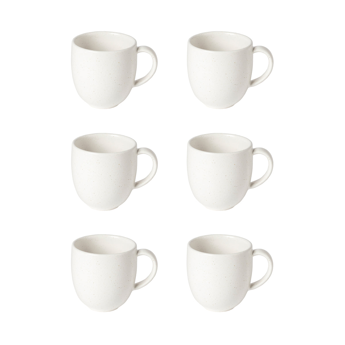 Pacifica Collection Mugs in Salt, Set of 6
