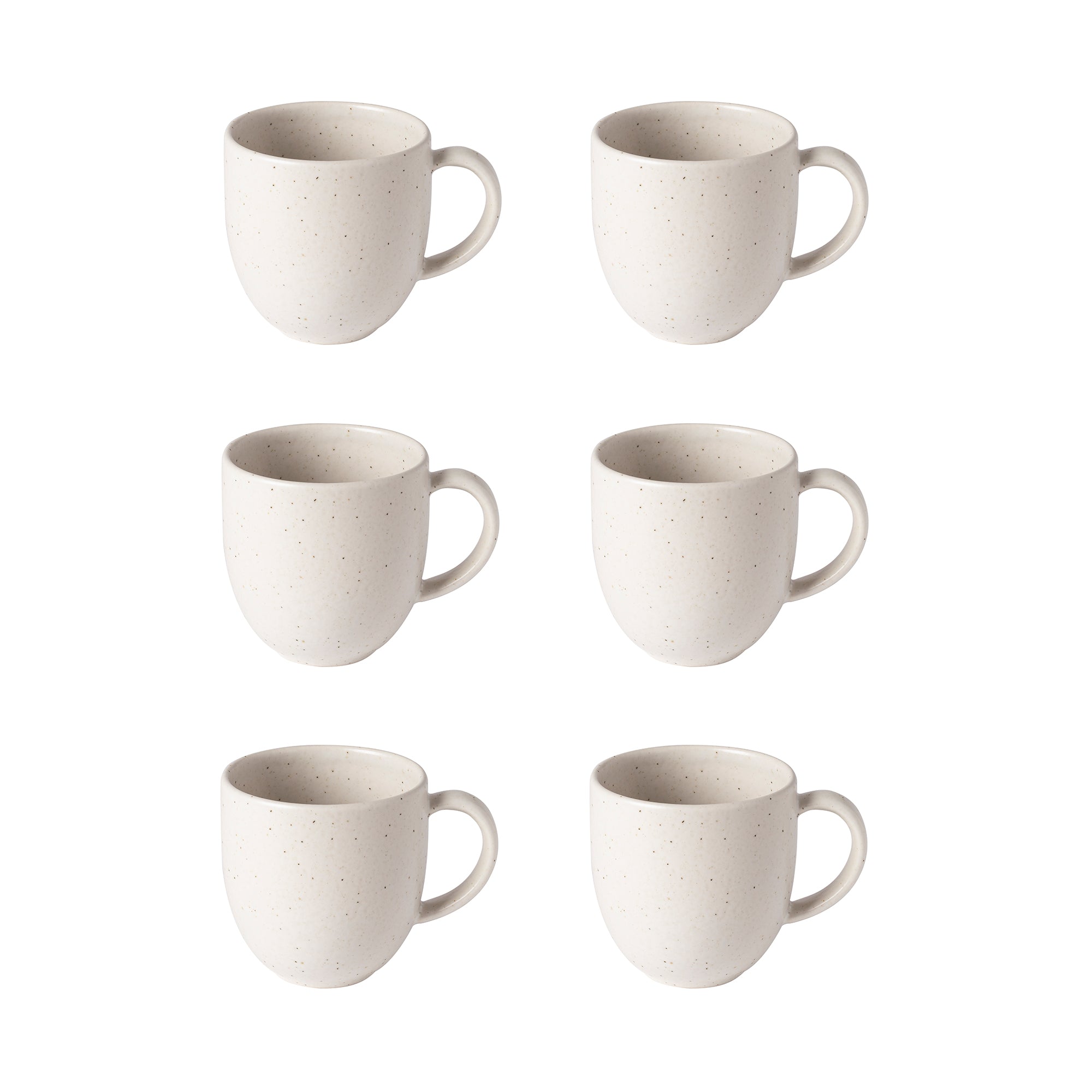 Pacifica Collection Mugs in Vanilla, Set of 6
