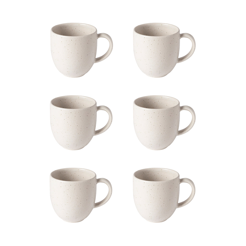 Pacifica Collection Mugs in Vanilla, Set of 6