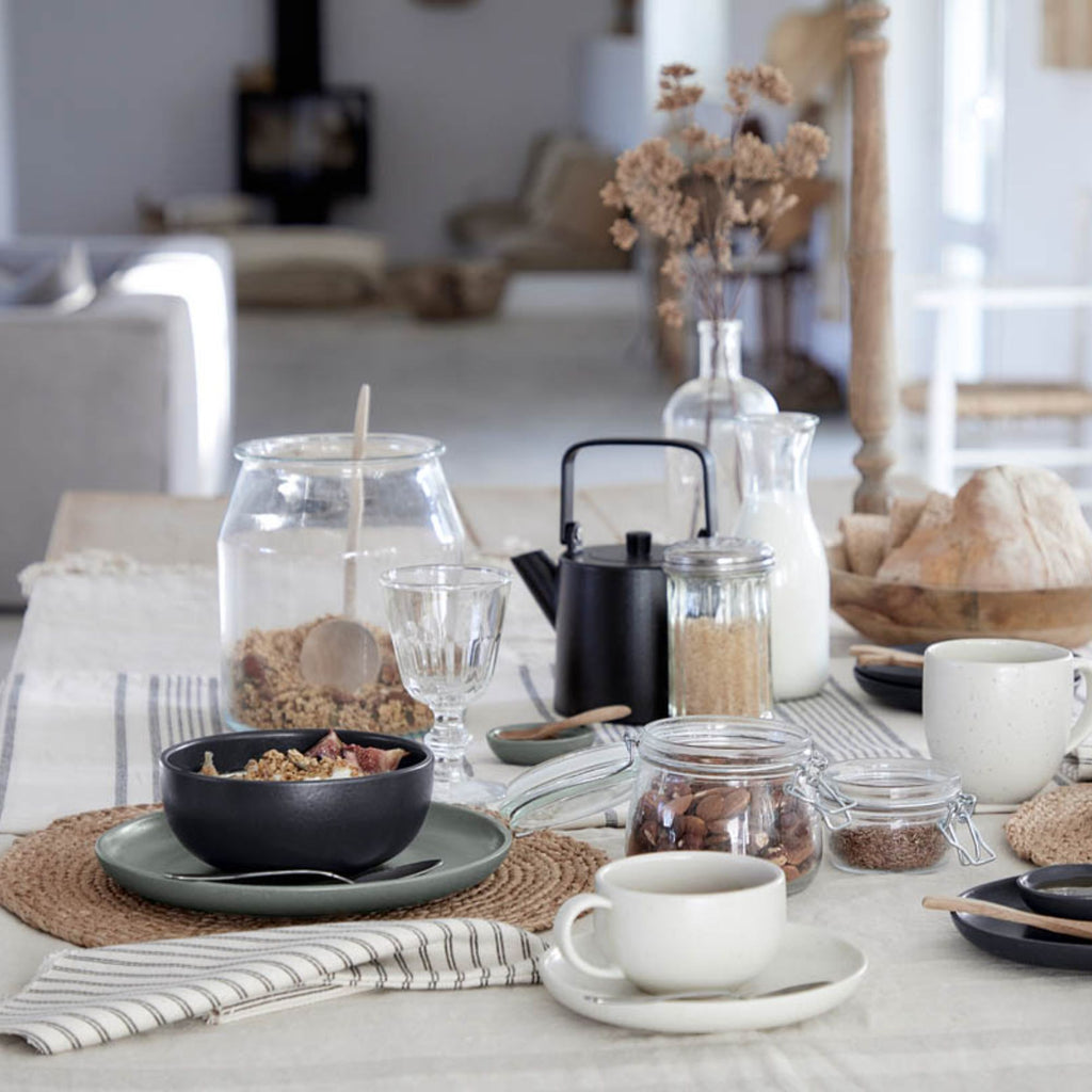 Pacifica Collection Teacups & Saucers in Artichoke, Set of 6