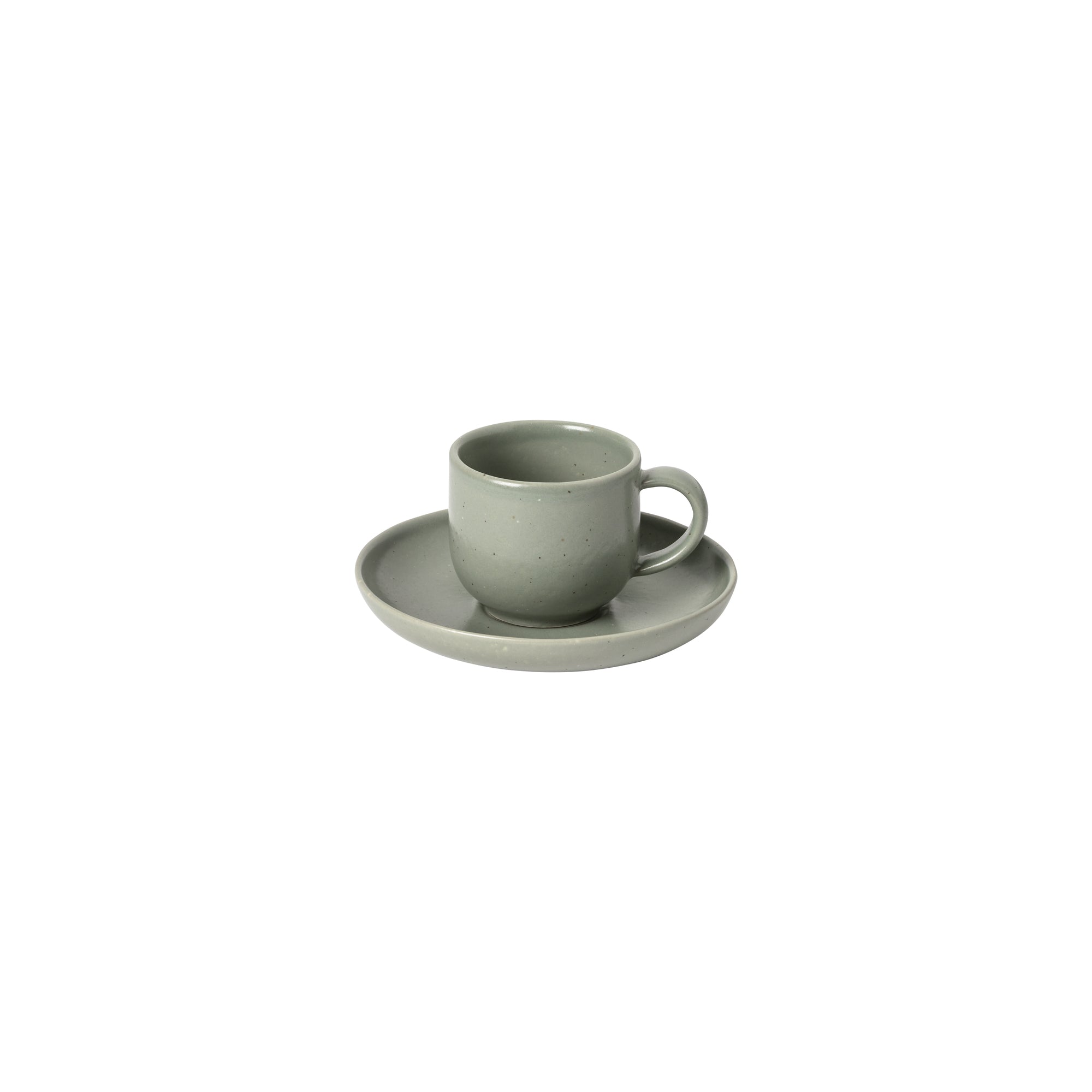 Pacifica Collection Coffee Cups & Saucers in Artichoke, Set of 6