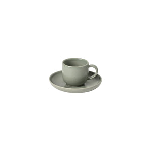 Pacifica Collection Coffee Cups & Saucers in Artichoke, Set of 6