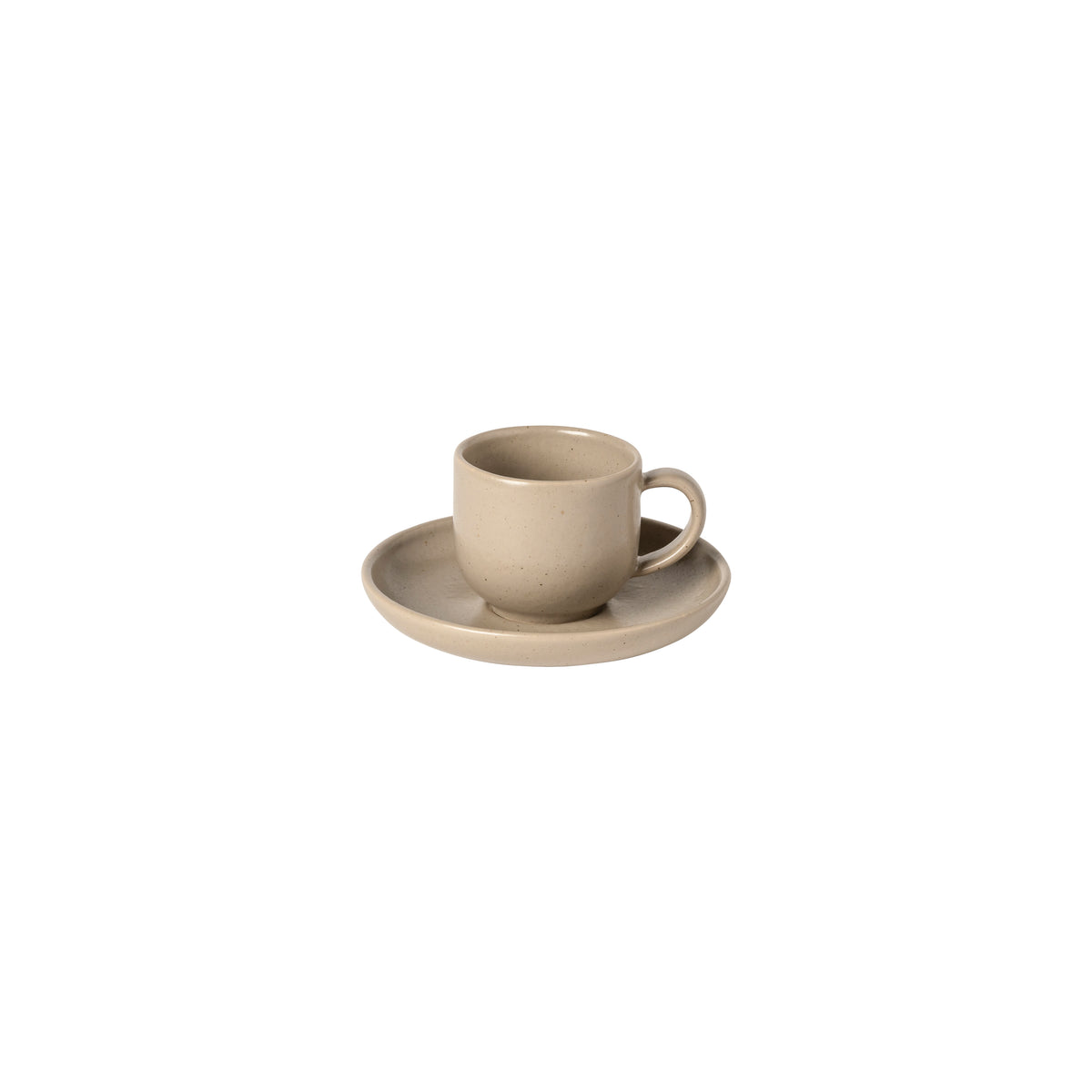 Pacifica Collection Coffee Cups & Saucers in Chestnut, Set of 6
