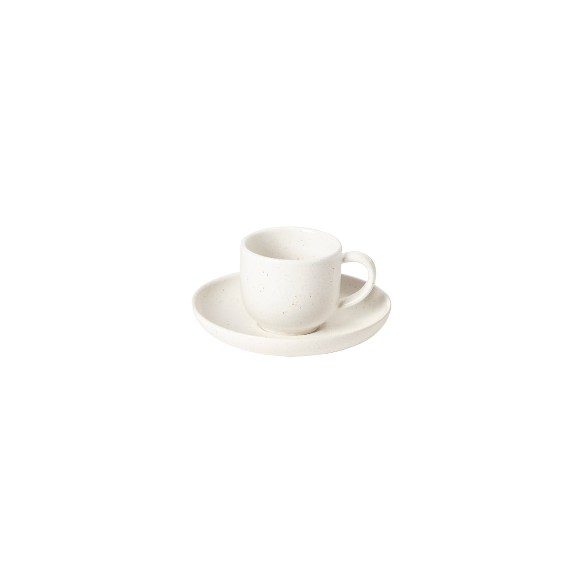 Pacifica Collection Coffee Cups & Saucers in Salt, Set of 6