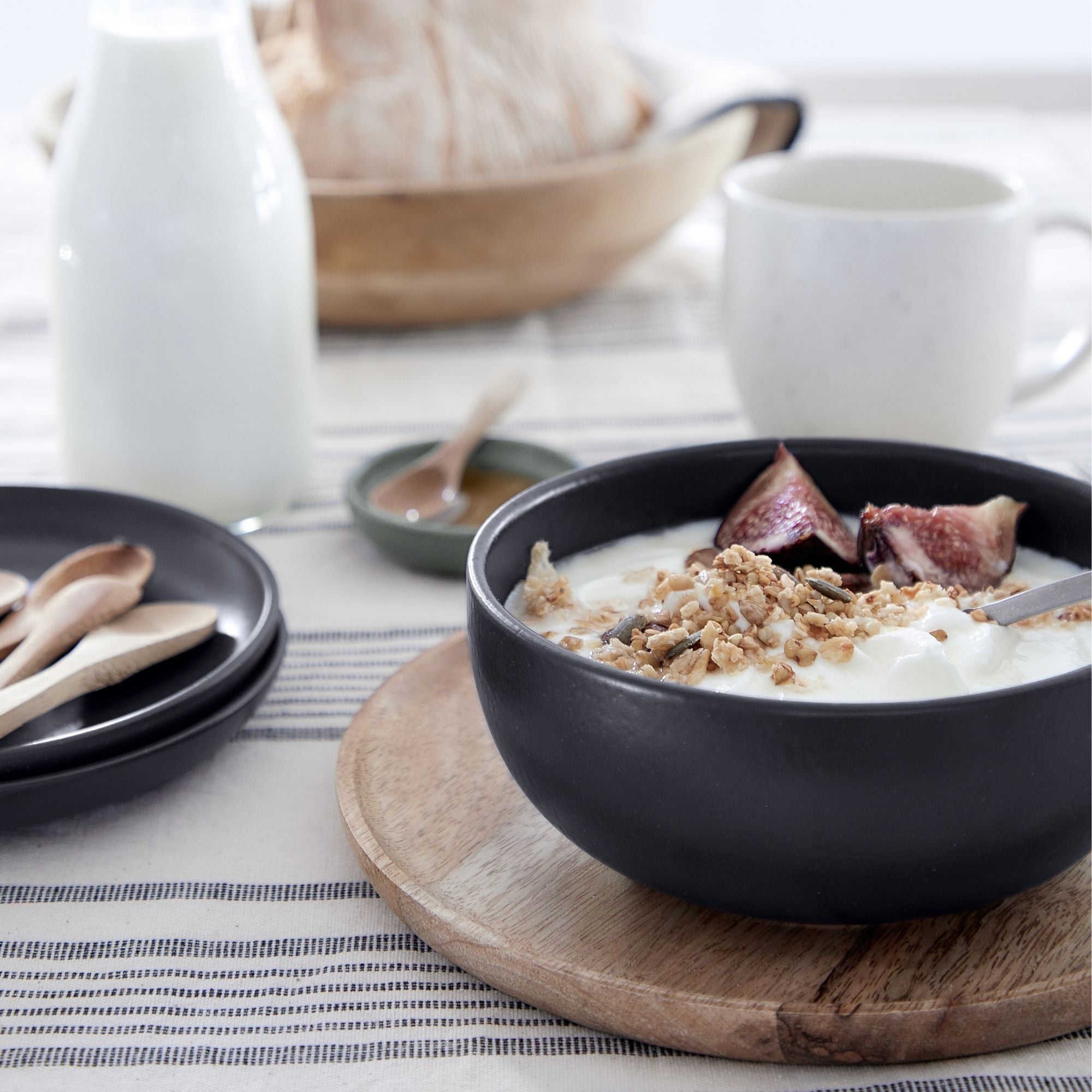 Pacifica Collection Cereal Bowls in Seed Grey, Set of 6