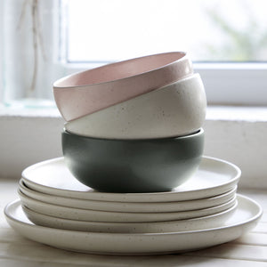 Pacifica Collection Cereal Bowls in Vanilla, Set of 6