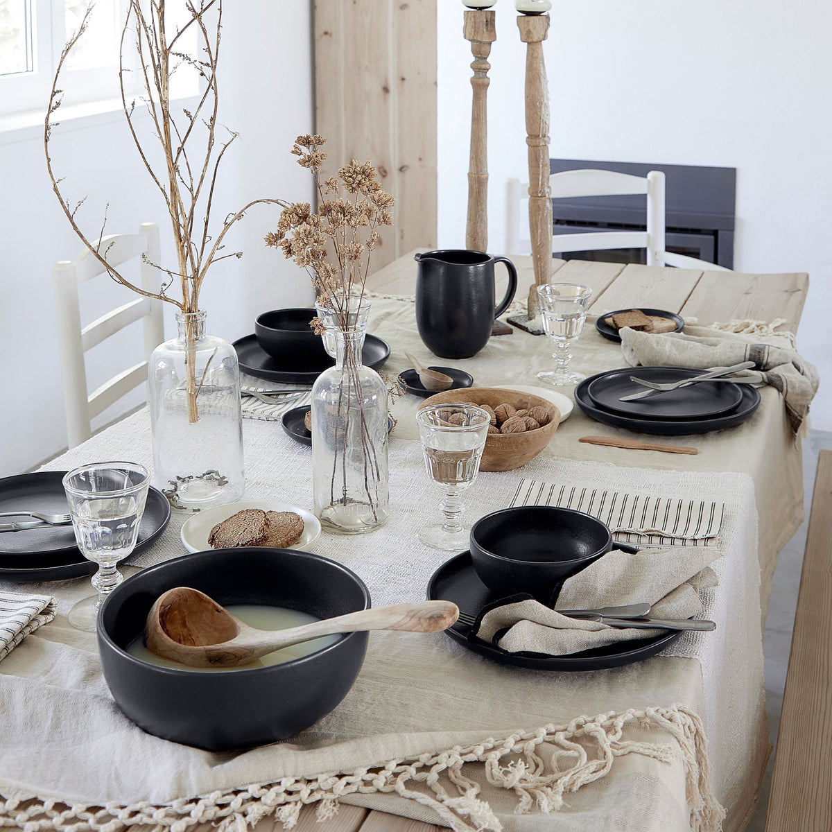 Pacifica Collection Serving Bowl 10" in Seed Grey