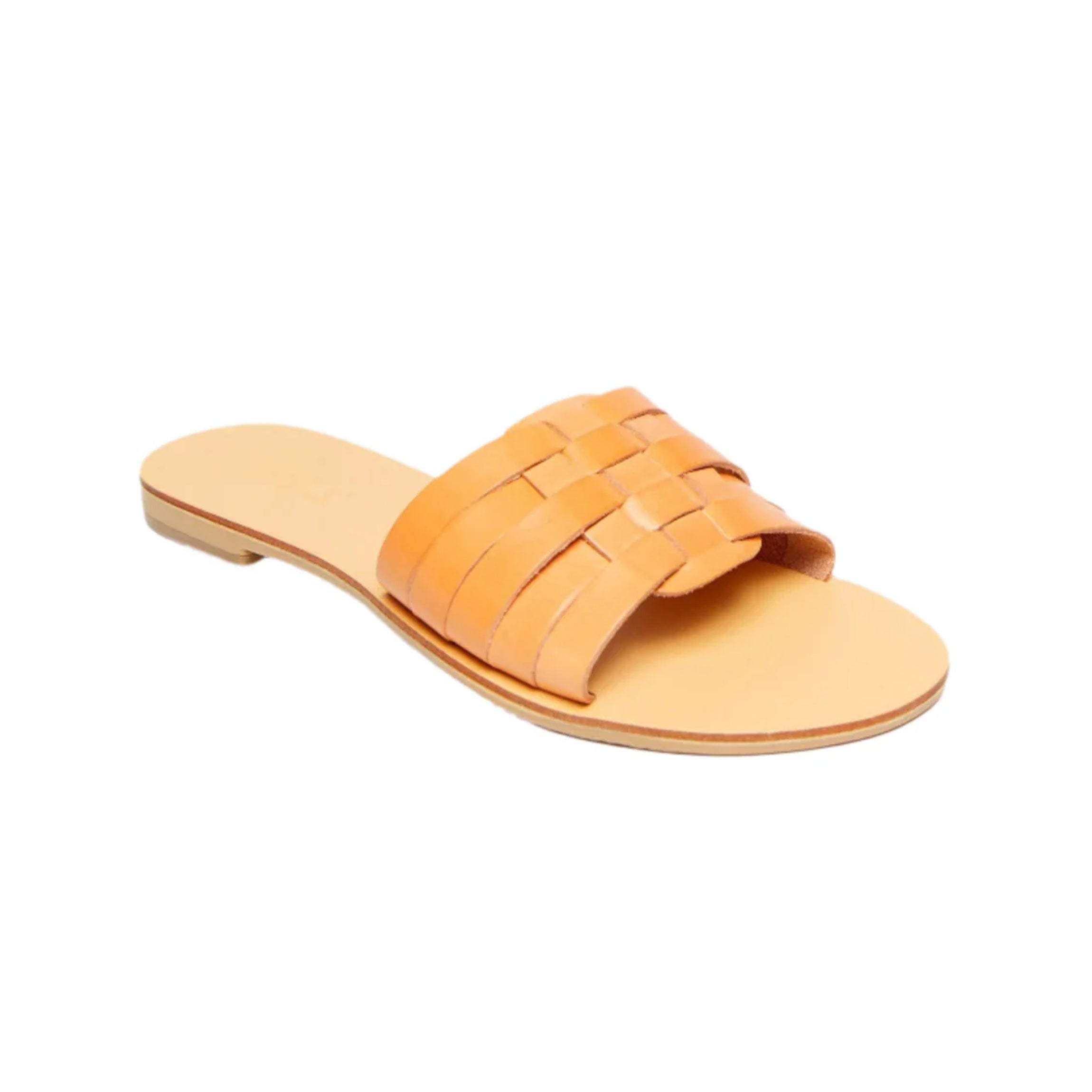 Xenia Vegetable Tanned Leather Sandal in Natural