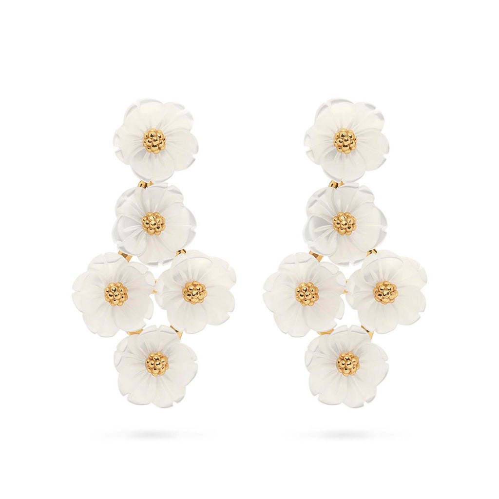 Mermaid Garden Floral Petite Post Drop Earrings