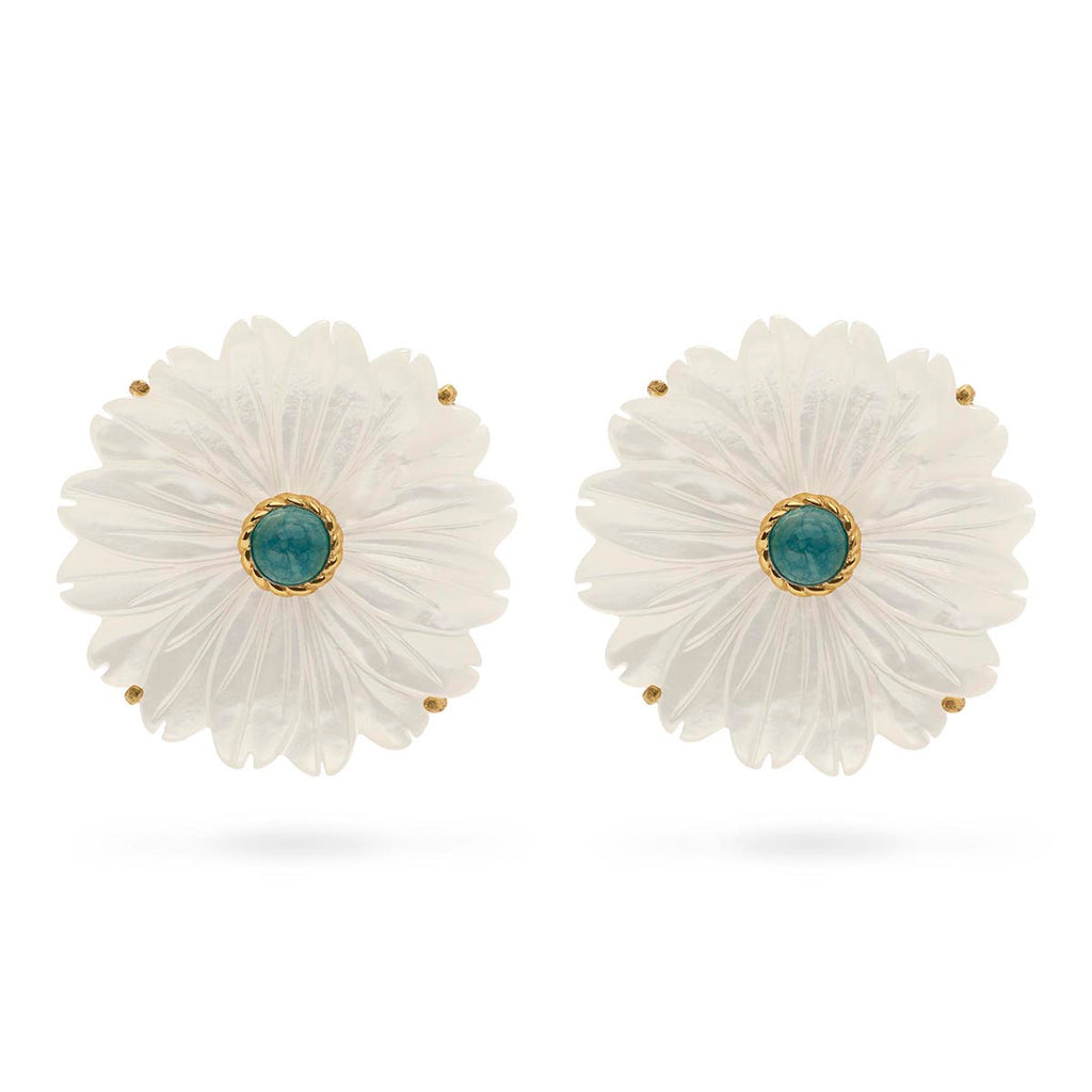 Mermaid Garden Flower Stud Earrings