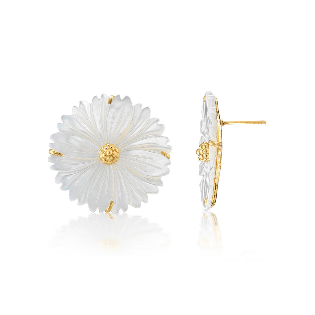 Mermaid Garden Blossom Stud Earrings