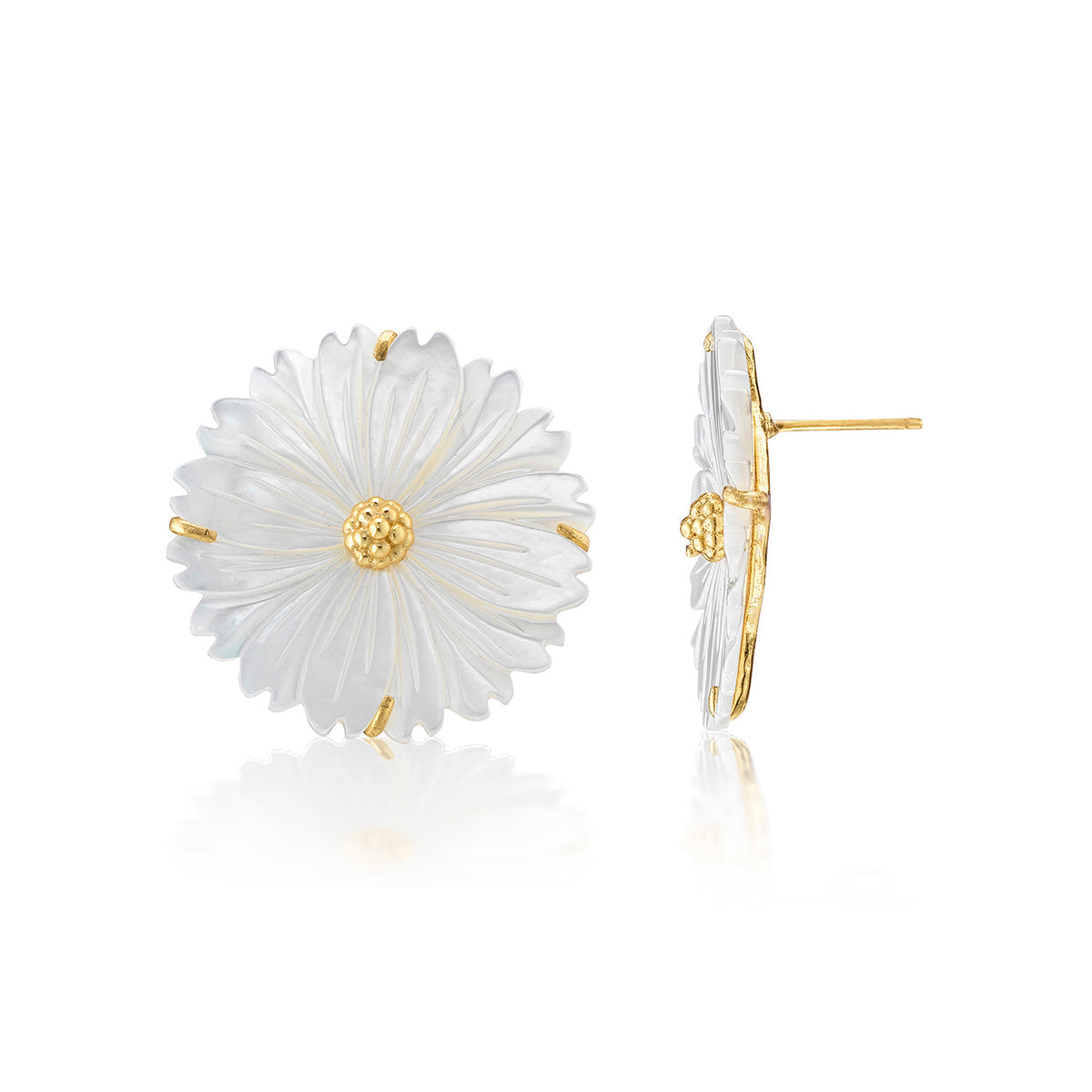 Mermaid Garden Blossom Stud Earrings