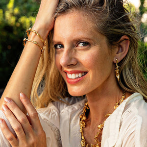 Meadow Lily of the Valley Convertible Earrings in Gold
