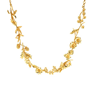 Meadow Wildflower Necklace in Gold