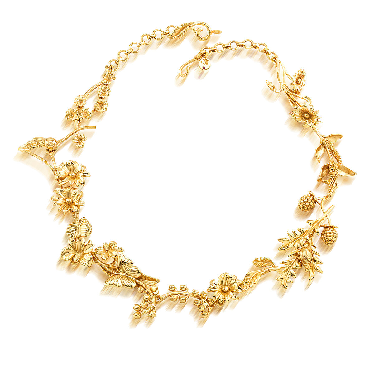 Meadow Wildflower Necklace in Gold