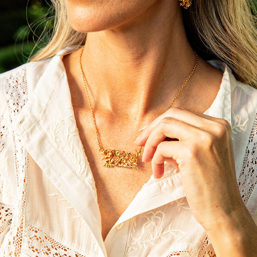 Meadow Cluster Necklace in Gold