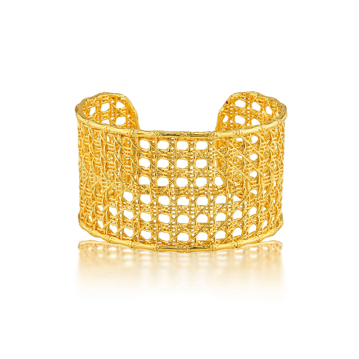 Veranda Caning Cuff in Gold