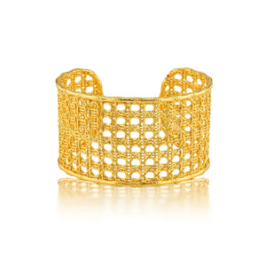 Veranda Caning Cuff in Gold