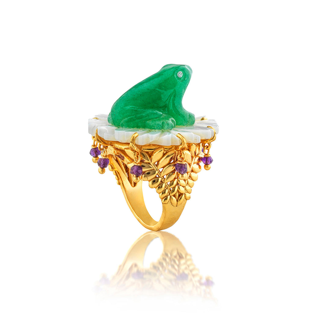 Villandry Frog Prince Ring in Multi