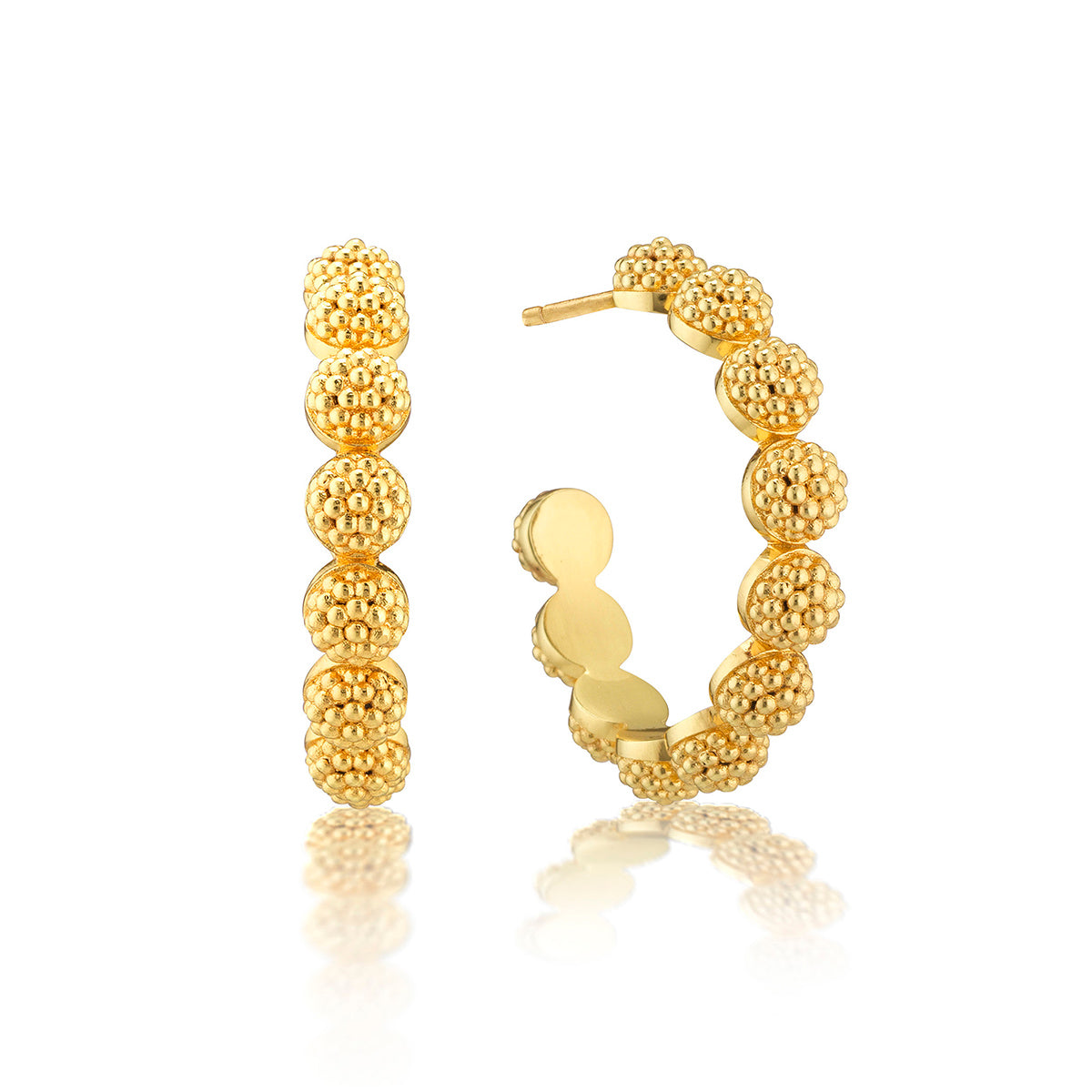 Berry Icon Small Hoop Earrings in Gold
