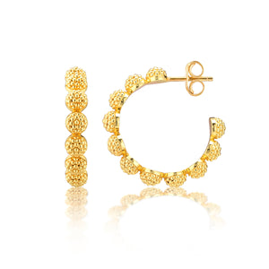 Berry Icon Small Hoop Earrings in Gold